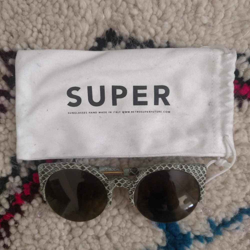 Super Lucia Bomb snakeskin sunglasses